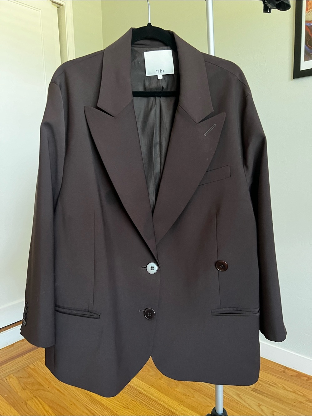 TIBI Tropical Wool Liam Blazer